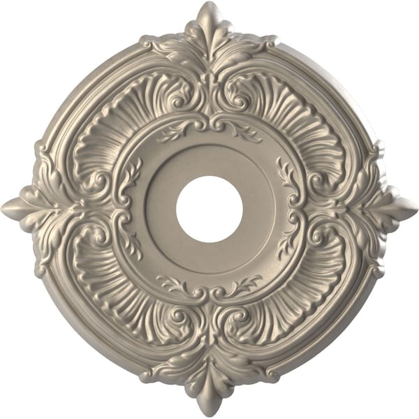 Ekena Millwork Attica PVC Medallion (Canopies up to 6 3/4"), 19"OD x 3 1/2"ID x 1"P, Metallic Silver Metallic CMP19ATCSV - main